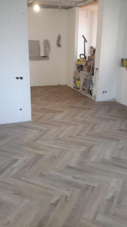 Кварцвиниловая плитка (Елочка) Alpine Floor Легкий паркет (Light Parquet) ECO 13-5 Дуб Натуральный отбеленный